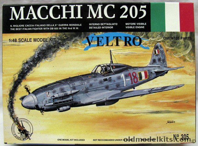 Tauro Model 1/48 Macchi MC-205 Veltro, 305 plastic model kit